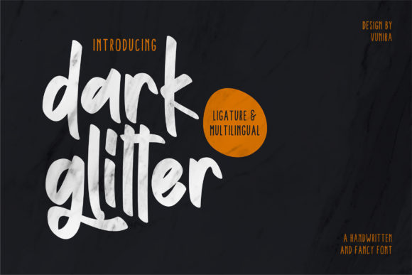 Dark Glitter Font Review for Handmade Branding