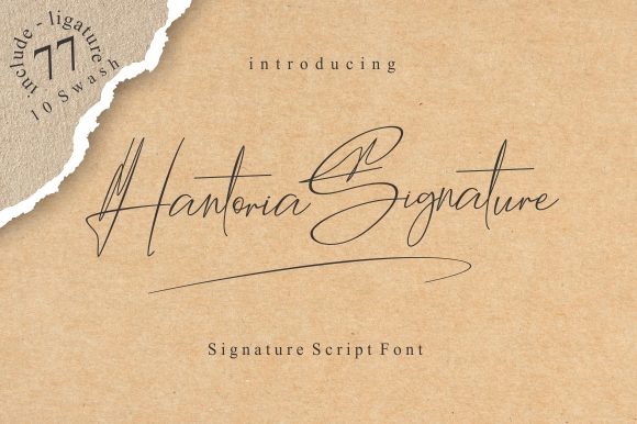 Hantoria Signature: A Premium Script Font for Business Branding