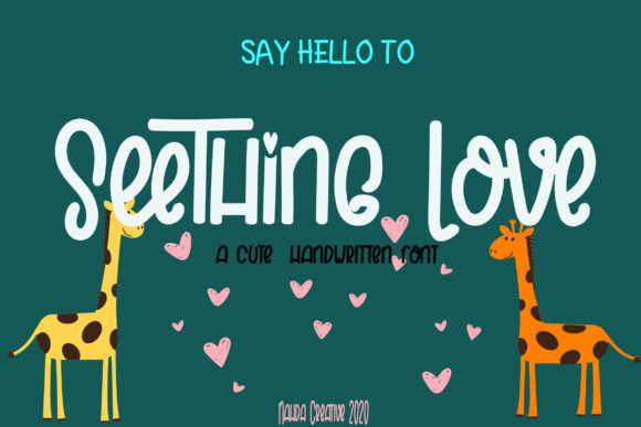 Seething Love Handwritten Font for Crafts and Printables