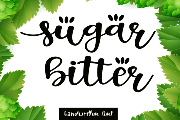 Sugar Bitter: A Flowing Handwritten Font for Elegant Branding